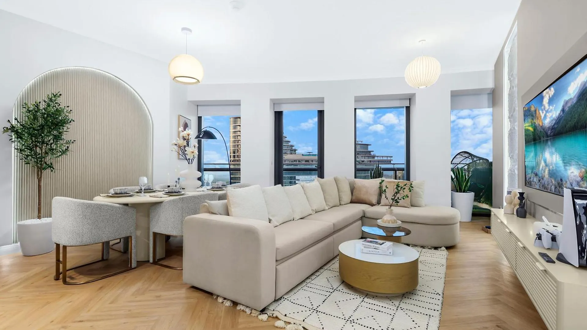 Apartment First Class 2Br With Full Dubai Skyline & Sea View