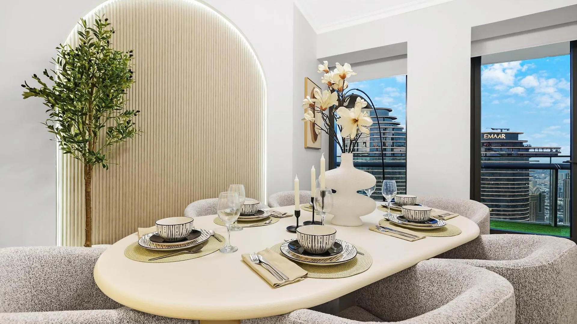 First Class 2Br With Full Dubai Skyline & Sea View Émirats arabes unis